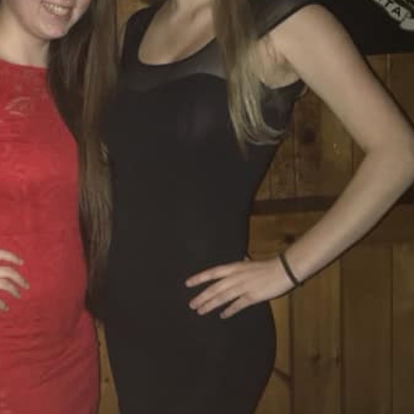 COPY - Mesh Collar Bodycon Dress - Picture 2 of 2